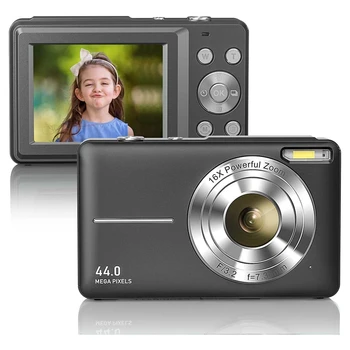 1 Комплект 1080P Full HD Цифровой 2,4-дюймовый ЖК-экран с 16-Кратным Цифровым Зумом 44-Мегапиксельная Компактная камера