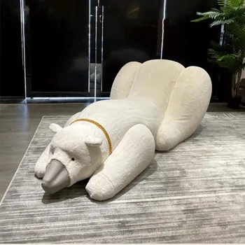 Nordic Новый Ленивый диван Polar Bear Для гостиной и спальни Оснащен непринужденным одноместным шезлонгом с чистой индивидуальностью Знаменитости