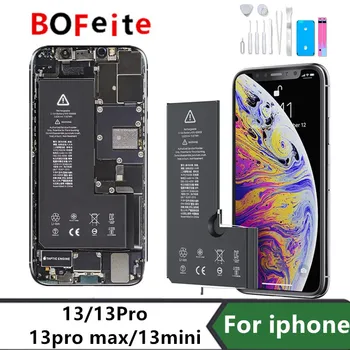 Аккумулятор BoFeite для iPhone 13 13mini 13pro 13pro max, сменный аккумулятор Bateria для Apple iPhone с набором инструментов для ремонта