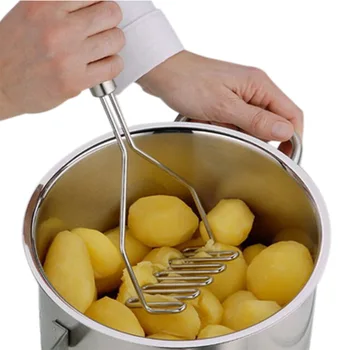 Картофелемялка из нержавеющей Стали с волновым Дизайном Специальный Инструмент для Приготовления картофельного пюре